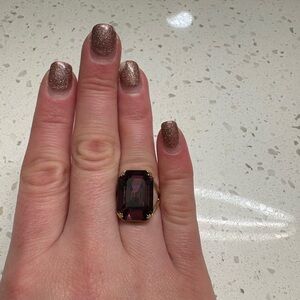 Gorgeous GF and Purple Glass Statement Ring